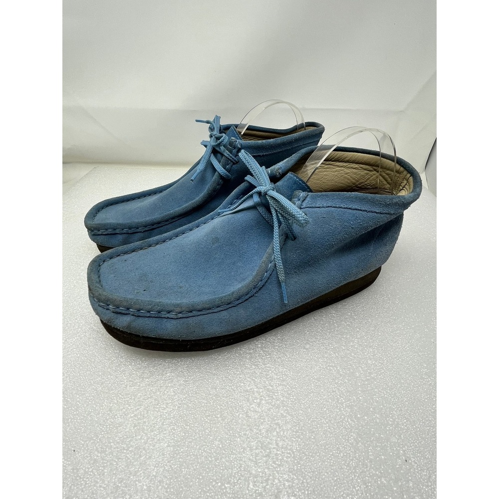 Clarks Originals Wallabee Men 11 M Blue Suede Leather Lace Up Chukka Boots 78084